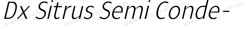 Dx Sitrus Semi Conde字体转换